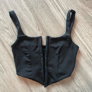 Stretchy black corset top